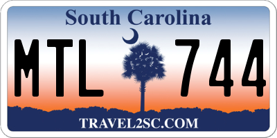 SC license plate MTL744