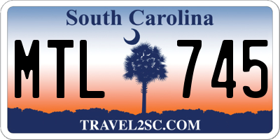 SC license plate MTL745