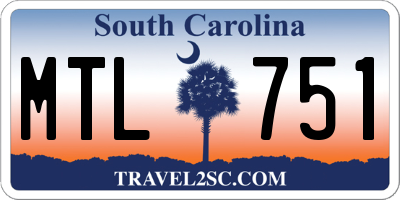 SC license plate MTL751