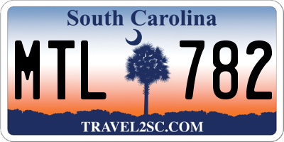 SC license plate MTL782