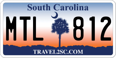 SC license plate MTL812