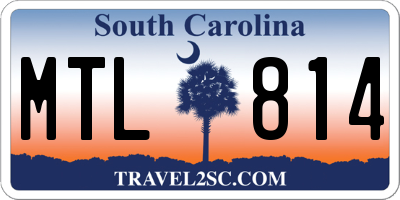 SC license plate MTL814