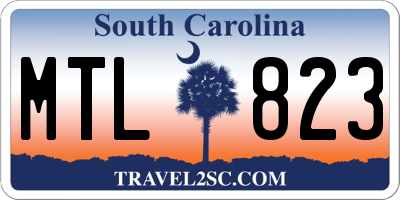 SC license plate MTL823