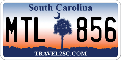 SC license plate MTL856