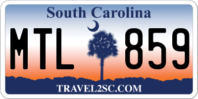 SC license plate MTL859