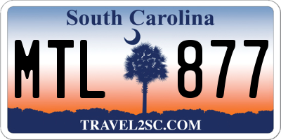 SC license plate MTL877