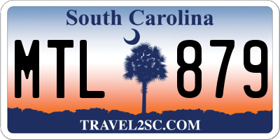 SC license plate MTL879