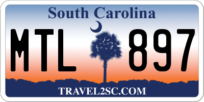 SC license plate MTL897