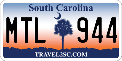 SC license plate MTL944