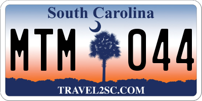 SC license plate MTM044