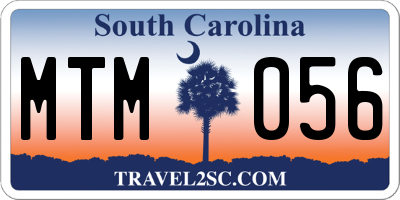 SC license plate MTM056