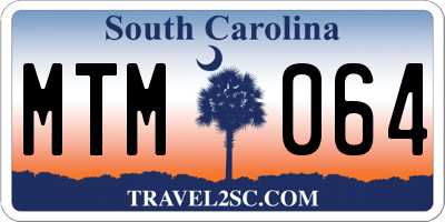 SC license plate MTM064