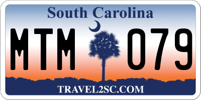SC license plate MTM079