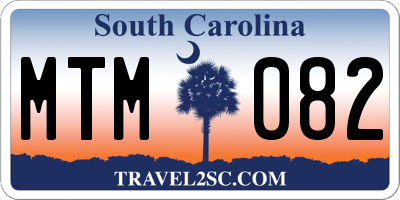 SC license plate MTM082