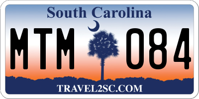 SC license plate MTM084