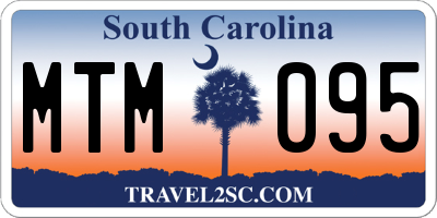 SC license plate MTM095
