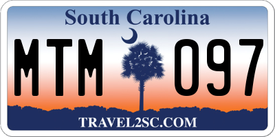 SC license plate MTM097