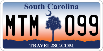 SC license plate MTM099