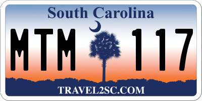 SC license plate MTM117