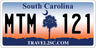 SC license plate MTM121