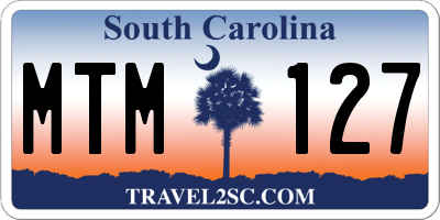SC license plate MTM127