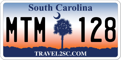 SC license plate MTM128