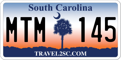 SC license plate MTM145