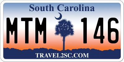 SC license plate MTM146
