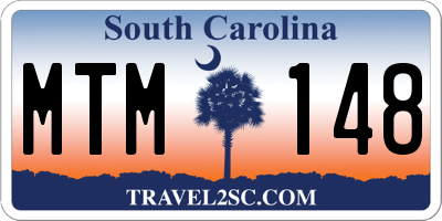 SC license plate MTM148