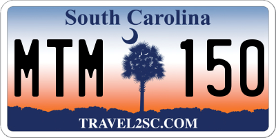 SC license plate MTM150
