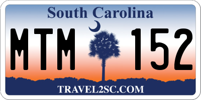 SC license plate MTM152