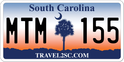SC license plate MTM155