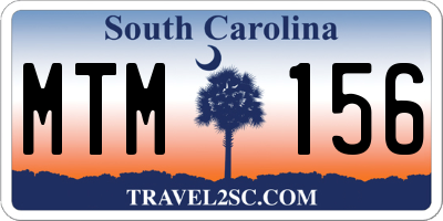 SC license plate MTM156