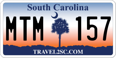 SC license plate MTM157