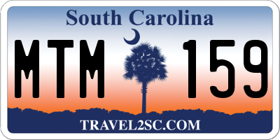 SC license plate MTM159