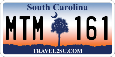 SC license plate MTM161