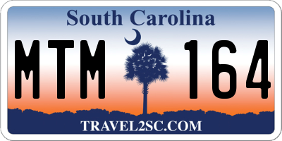 SC license plate MTM164