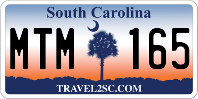 SC license plate MTM165