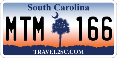 SC license plate MTM166
