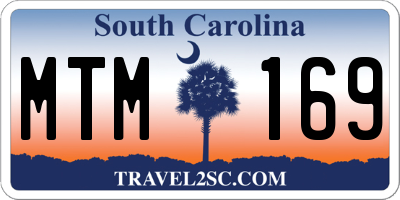 SC license plate MTM169