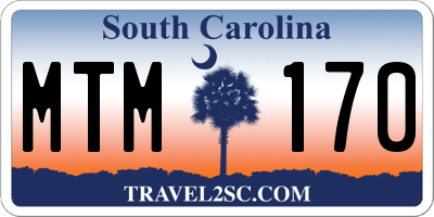 SC license plate MTM170