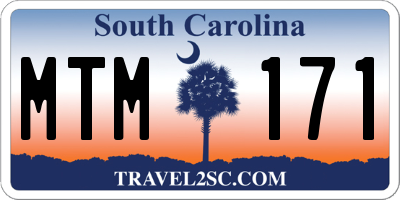 SC license plate MTM171
