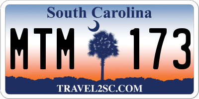 SC license plate MTM173
