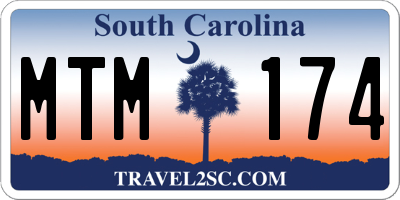 SC license plate MTM174