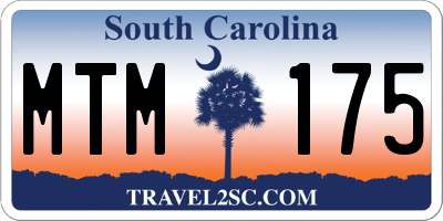 SC license plate MTM175