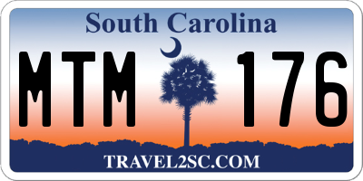 SC license plate MTM176