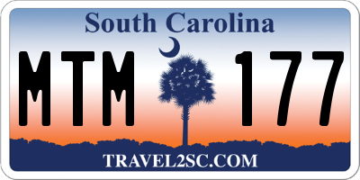 SC license plate MTM177