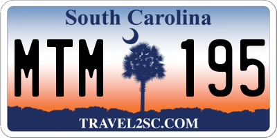 SC license plate MTM195