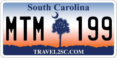 SC license plate MTM199