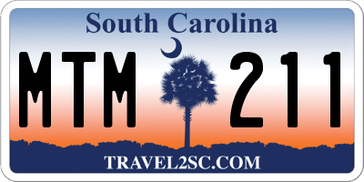 SC license plate MTM211